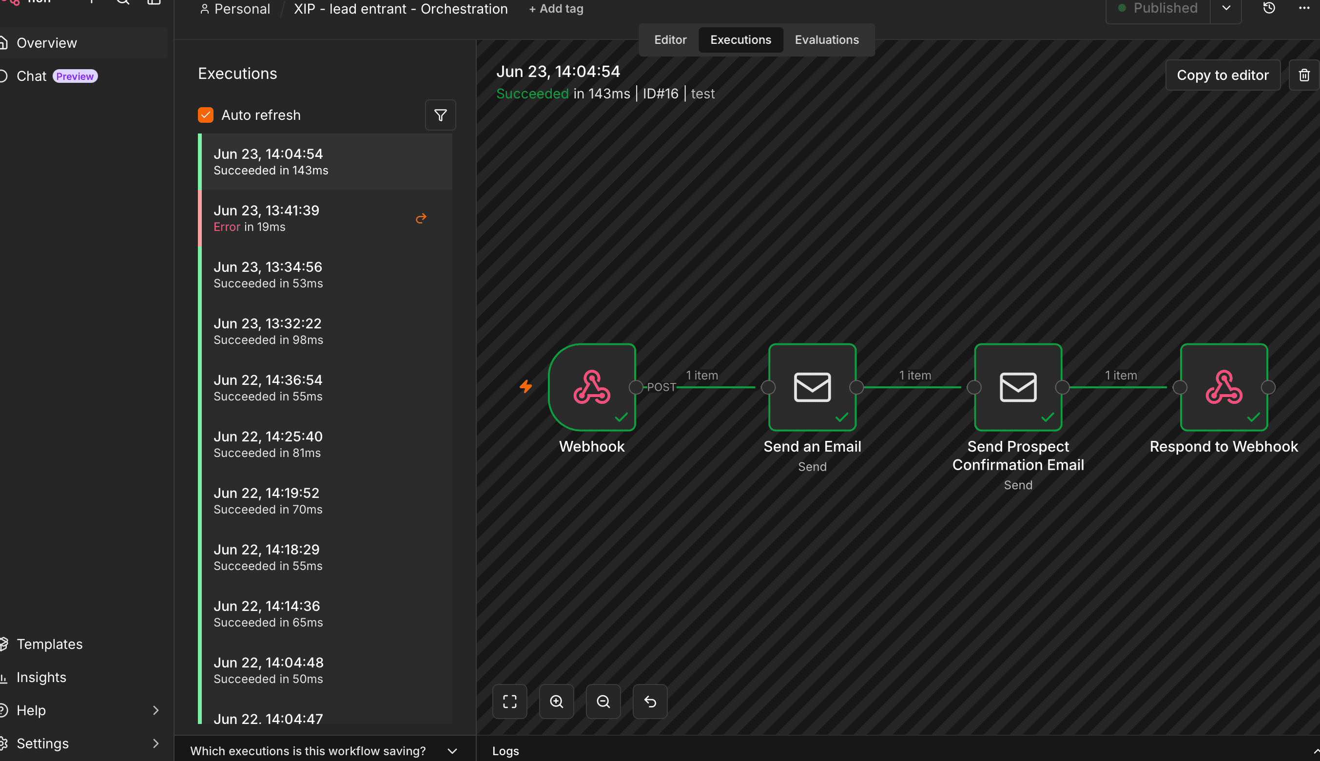 Orchestration n8n : Lead entrant